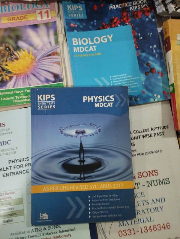 All types of FSC and MDCAT Books. steps and kips notes past papers 1