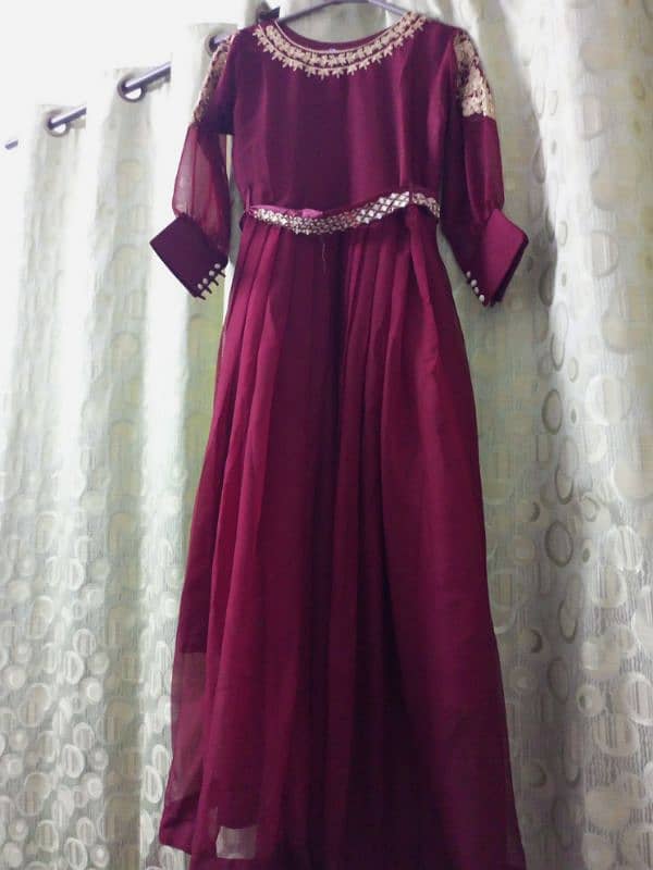 3 Piece Chiffon Maxi Dress embroidery fancy dress 0