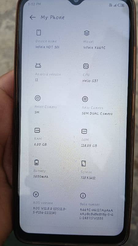 Infinix hot 30i 10/10 condition 0