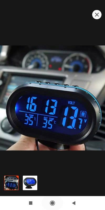 Digital Car Indoor And Outdoor Temperature Alarm Clock Temperature Met 14