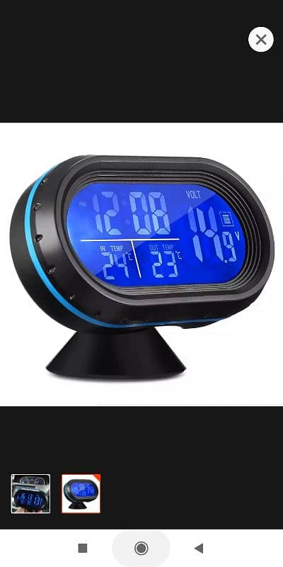 Digital Car Indoor And Outdoor Temperature Alarm Clock Temperature Met 15