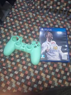 fifa 18 ps4 disc with controller skin / cover