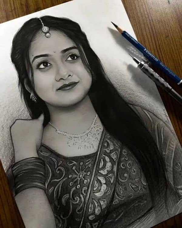 Handmade Pencil Sketch – Custom Realistic Artwork" 4