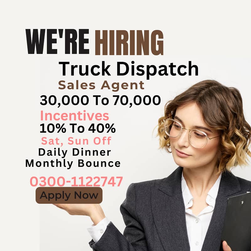 Sale Agent || Truck Dispatching || Call Center Job ||Jobs For Freshers 1