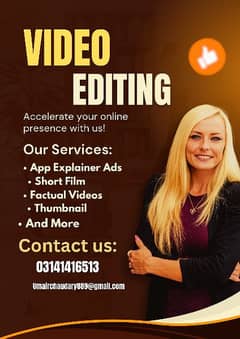 VIDEO Editing Services Are Available and check My profile on FIVER