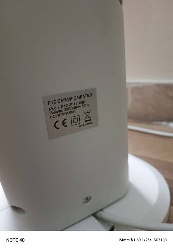 PTC Ceramic Electric Heater | New Condition 3