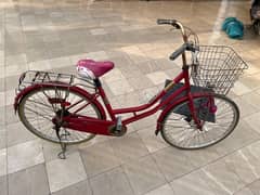 Red Bicycle with Basket