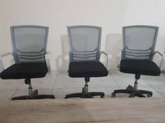 Office Chairs in a good condition white and black