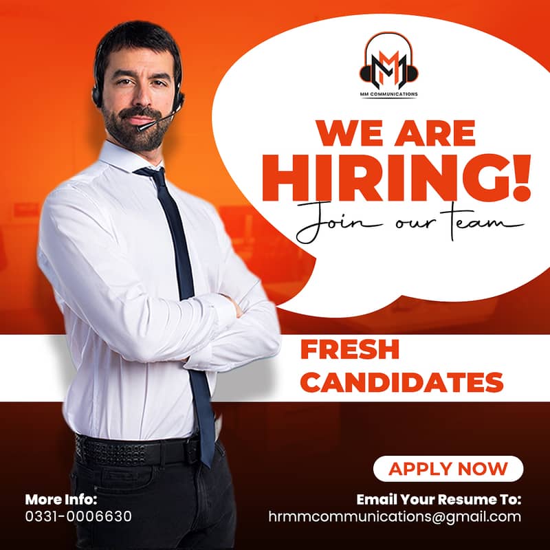 Hiring for day shift call center in bahria town phase 7 read full add 0