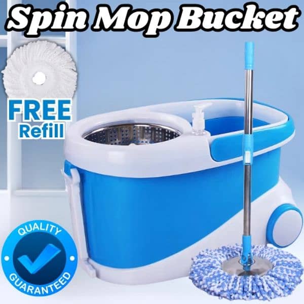 360° Spin Mop With Bucket, Spin Mop For Floor Cleaning 0