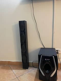 Audionic Sound System+ universal remote and 2 Buffers | Powerful Bass