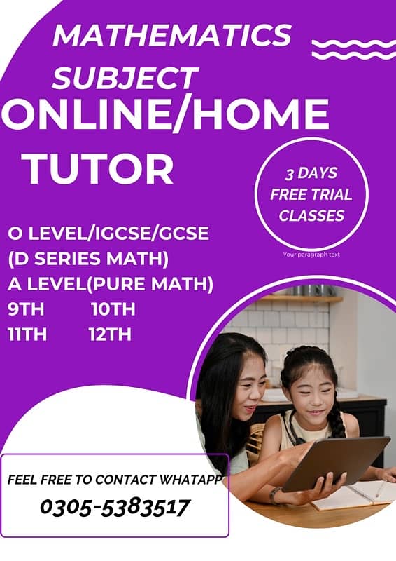 Online / Home tutor 0