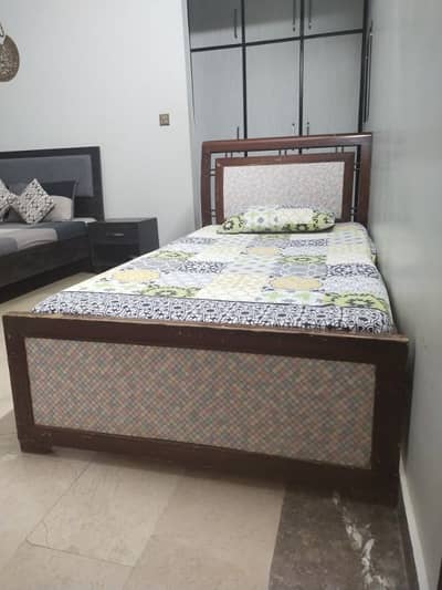 2 single Beds without mattress