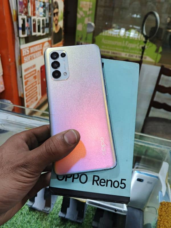 OPPO RENO 5 ( 8/128 ) With Box And Original Fast Charger 2