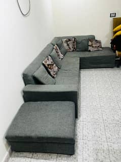 7 Seater Sofa L Shape Sofa Grey Color