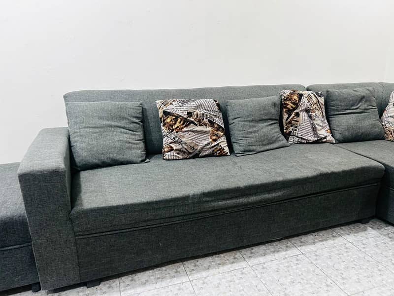 7 Seater Sofa L Shape Sofa Grey Color 1