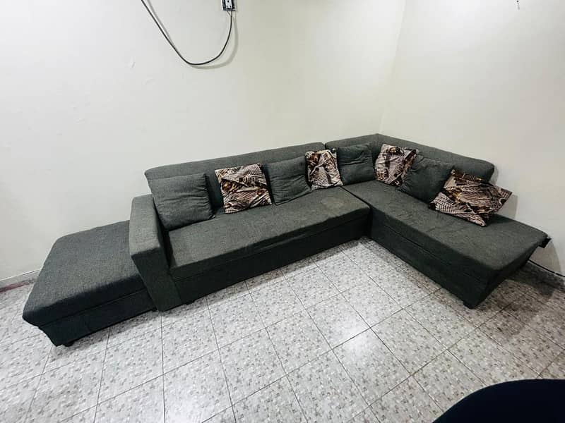 7 Seater Sofa L Shape Sofa Grey Color 2