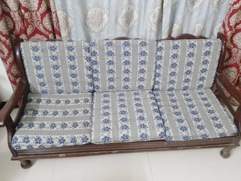 wooden sofa set 5 seater 2