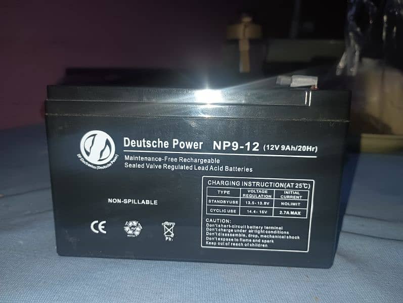 12V 9Ah Battery New condition Call Number 03118250896 2