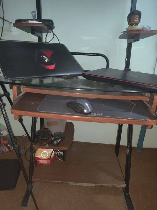 Computer Table with Temper Glass 0