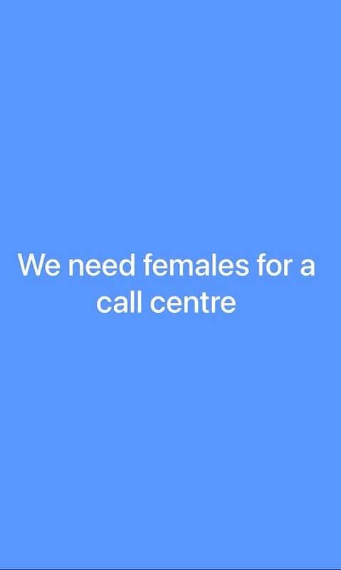 we needed female for job 0