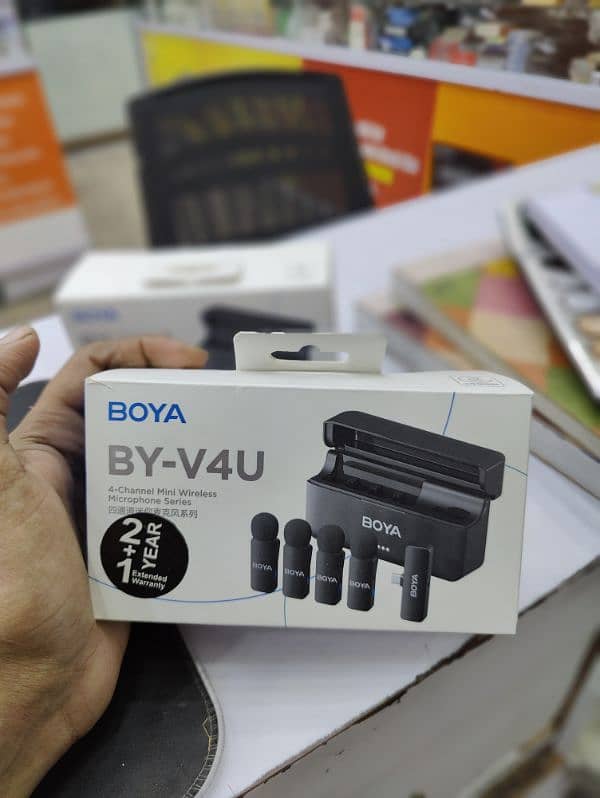 BOYA BY-V4U PROFESSIONAL 4 PERSON NOICE CANCELATION MIC 3 YEAR WARANTY 0