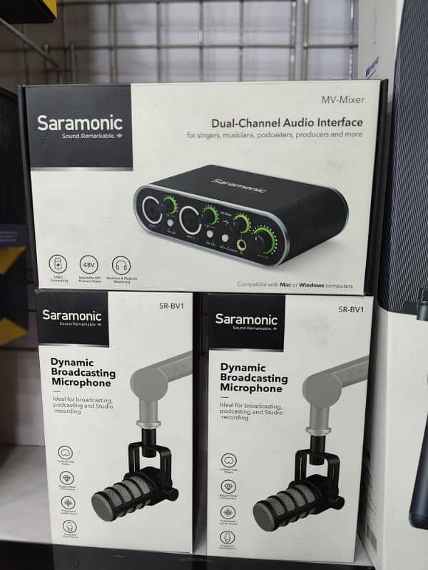 SARAMONIC PODCAST SETUP 2 MICS 1 PROFESSIONAL MIXER BEST DEAL 0