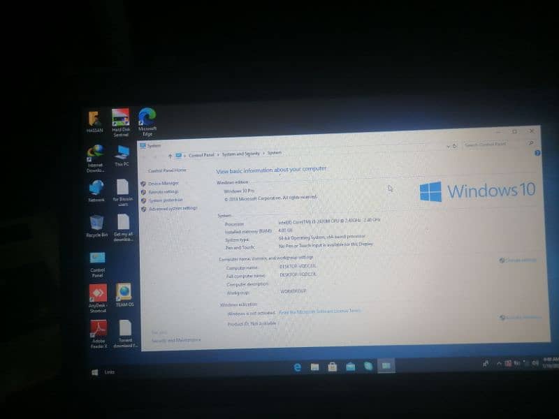 toishba core i5 3rd generation 4gb ram Windows 10 pro active 0