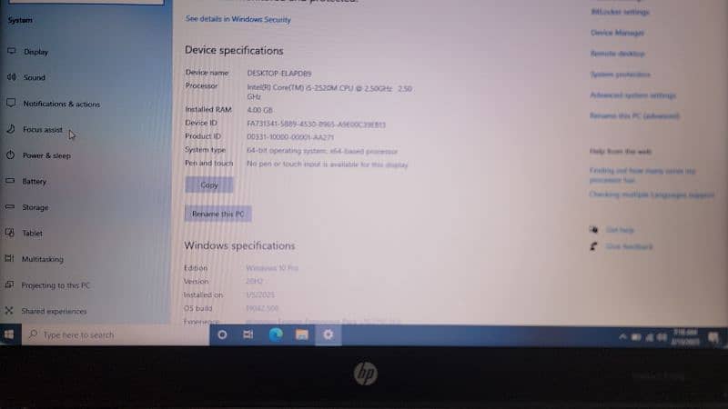 hp 8460p i5 2nd gen 7