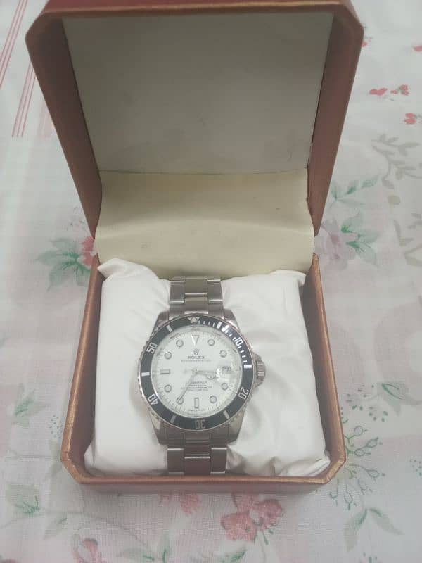 Rolex Submariner automatic watch with box rotating bezel 0