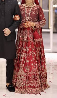 red bridal dress