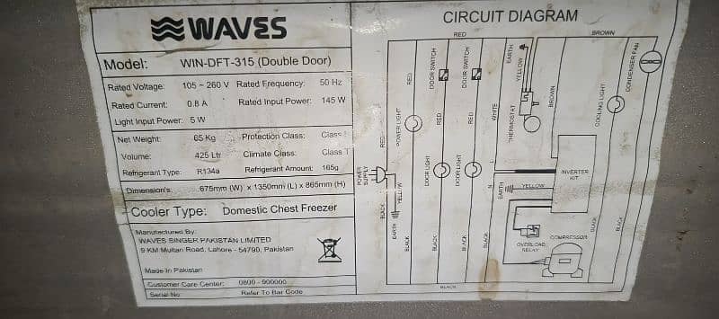 double door waves inverter fridge/freezer 1