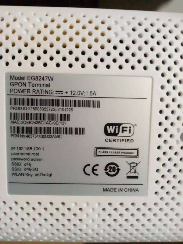 Huawei 5 G Fiber Router's. 1