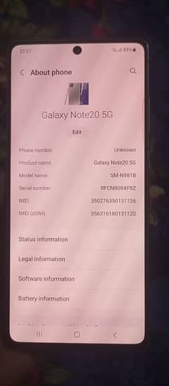 Galaxy Note20 5G