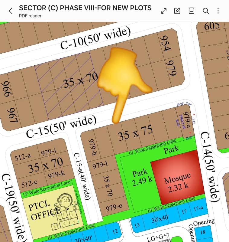 Twelve marlas residential plot for sale sector. C 1