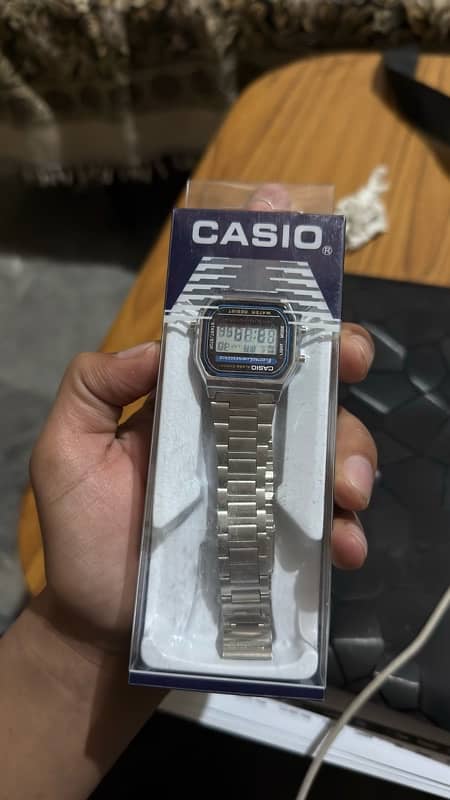 casio watches in silver and black silicone 0