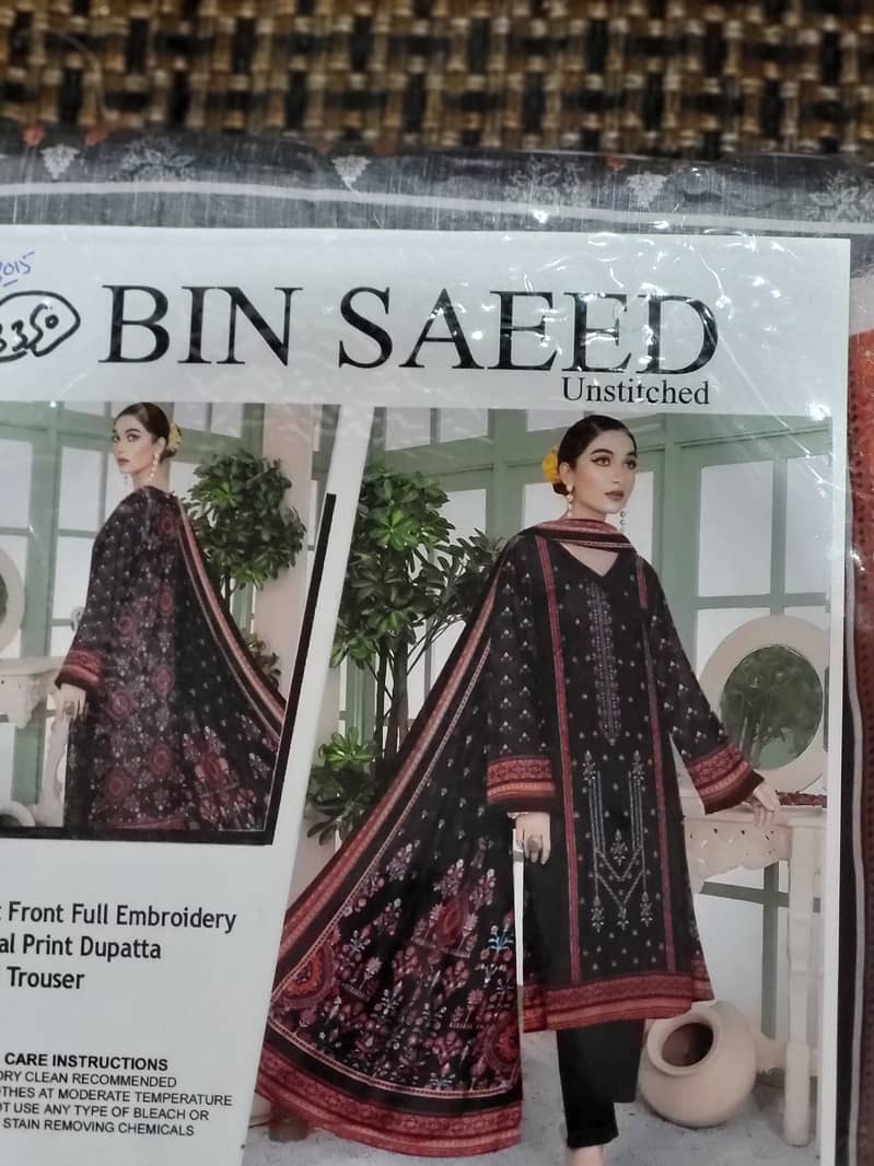 Branded unstiched Bin Saeed suit 3