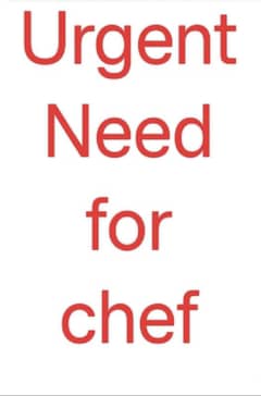 we need chef