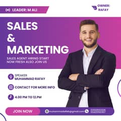 WE ARE HIRING SALES MARKETER FOR INDOR OFFICE WORK