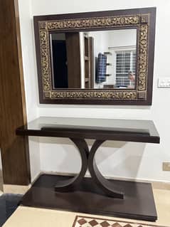 Console with mirror frame