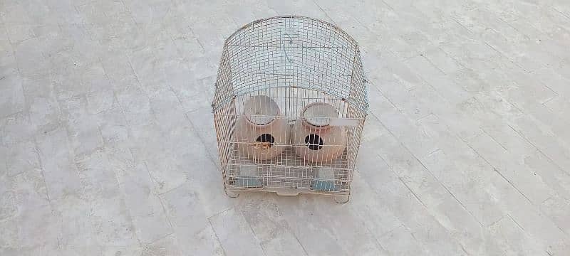 Bird cage with two bird houses 4