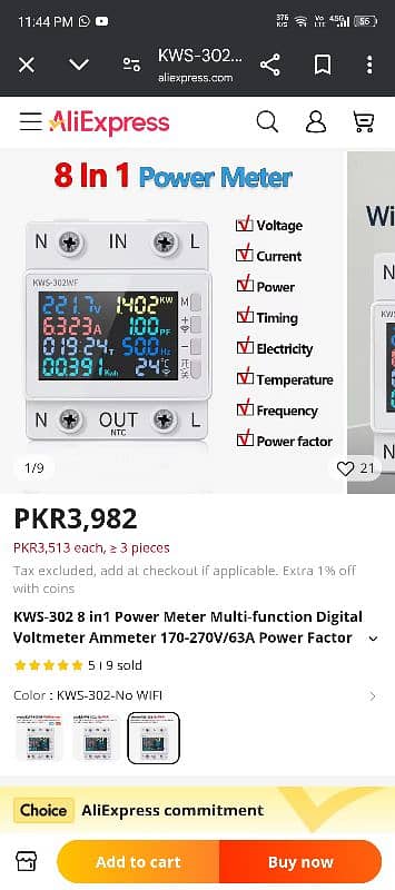 Kws 302 Power meter,Unit meter, Sub meter, 1