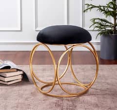 Ottoman metal leg stylish padded stools