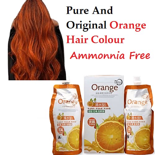 New Shades Orange Hair Color Ammonnia Free 500ml with Price 3950-Pkr 0