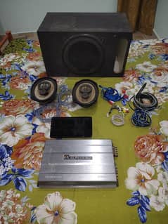 woofer , speaker, amplifier, wiring, android (complete system)