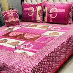 velvet Jacquard Bedsheet 4pc