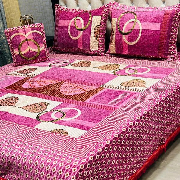 velvet Jacquard Bedsheet 4pc 0