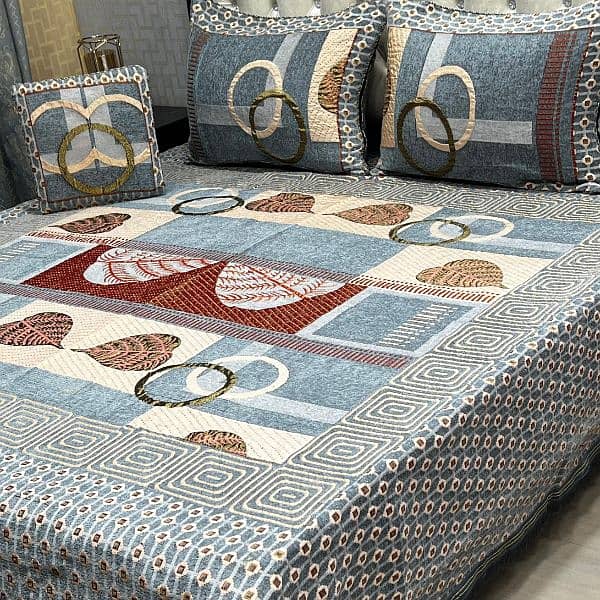 velvet Jacquard Bedsheet 4pc 5