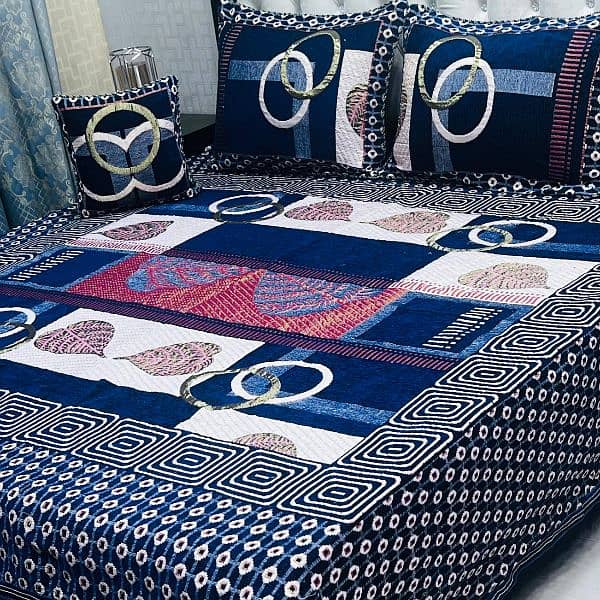 velvet Jacquard Bedsheet 4pc 7