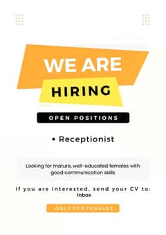 Receptionist - Front Desk